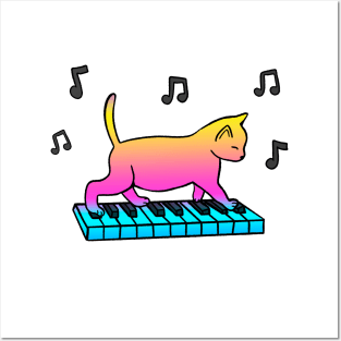 Piano Cat Posters and Art